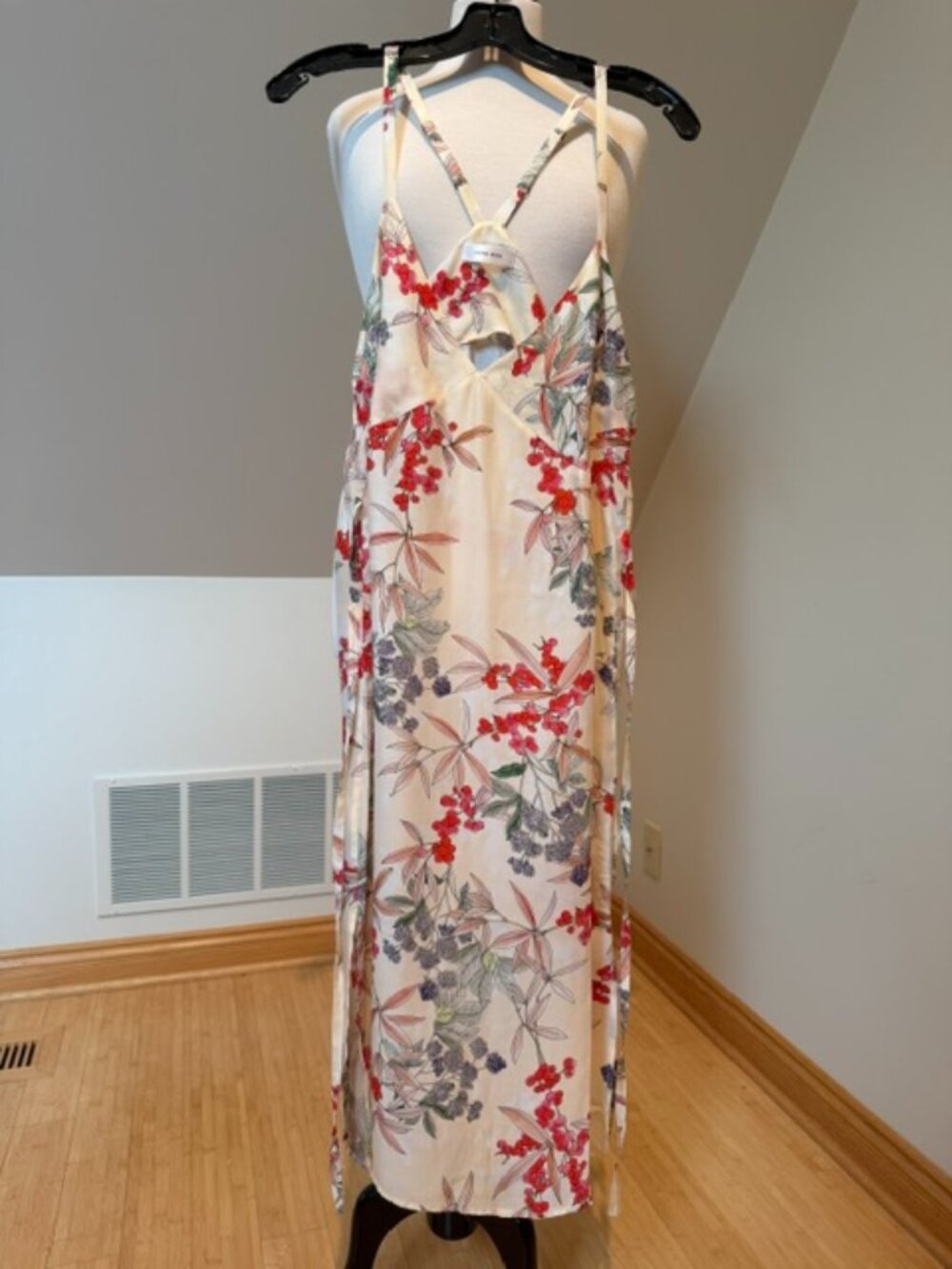 100% Silk Anine Bing Floral Slip Dress